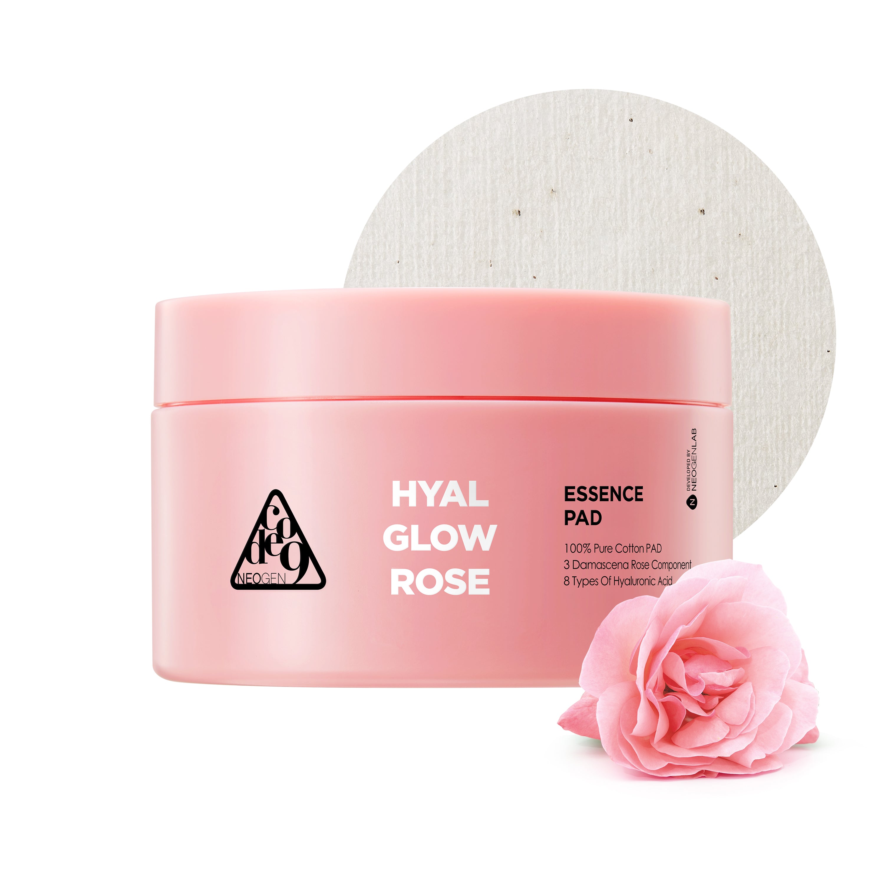 NEOGEN Hyal Glow Rose Essence Pad 4.56 oz / 135ml (70 Pads)