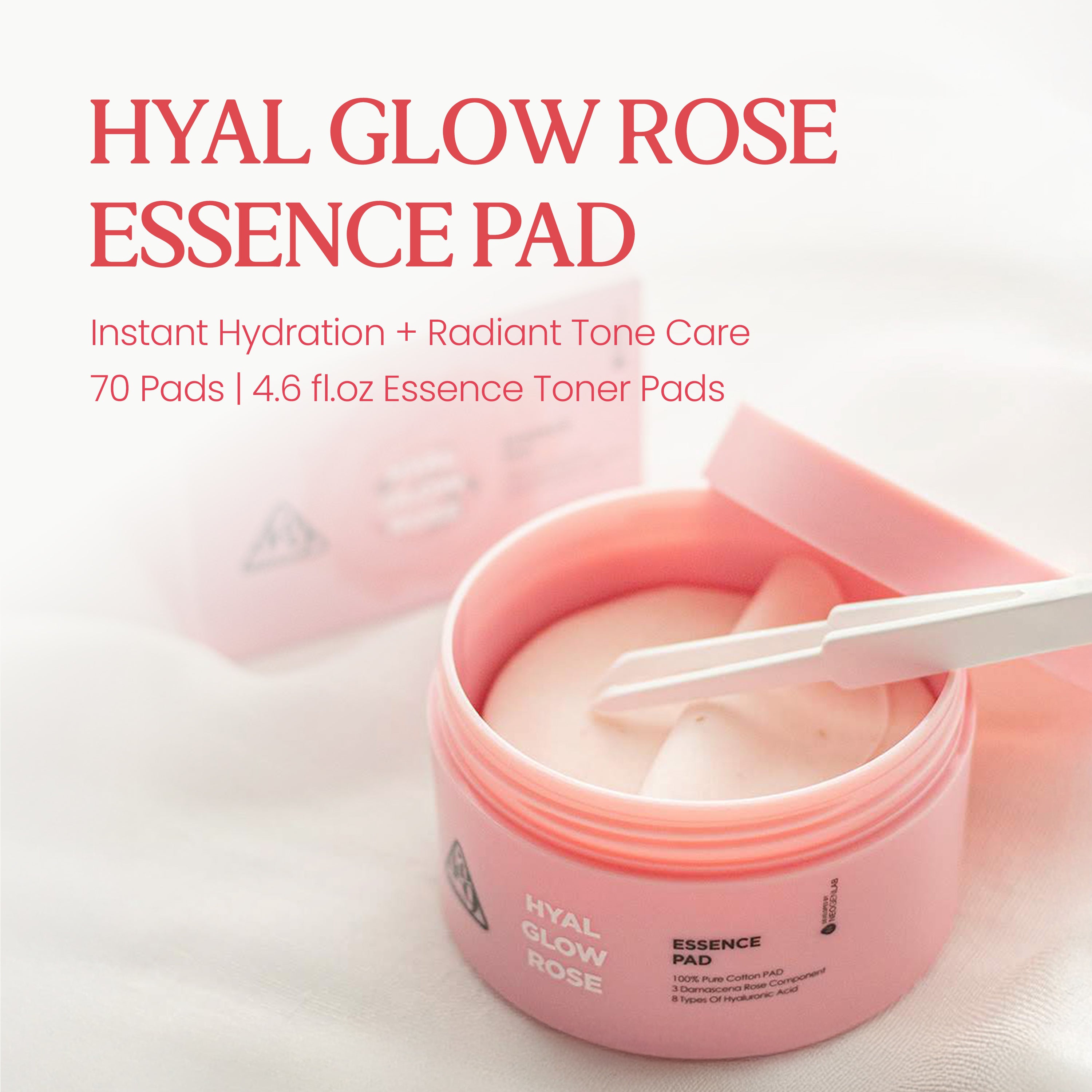 Hyal Glow Rose Essence Pad (70 Pads)