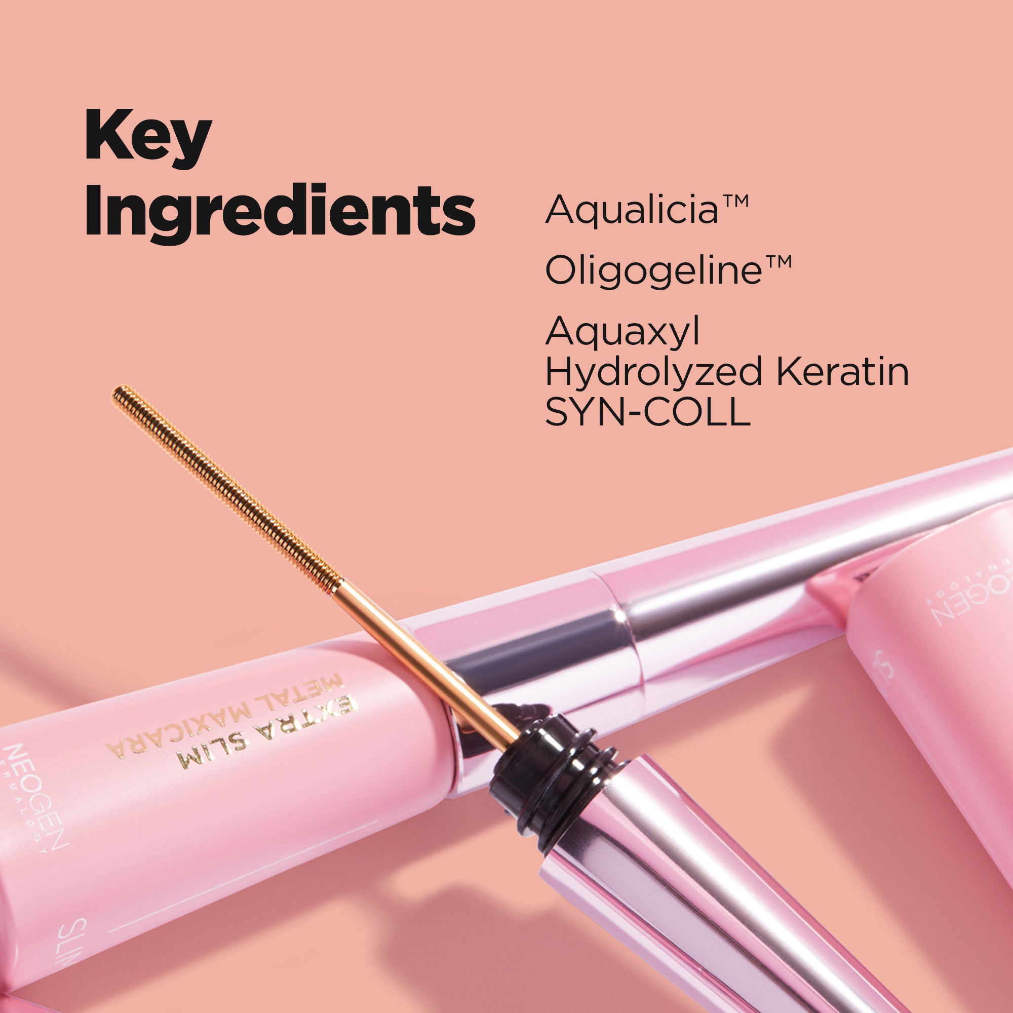 Slim Metal Set (Extra Slim Metal Maxicara Black - 6ml + Pink Metal Eyelash Curler)