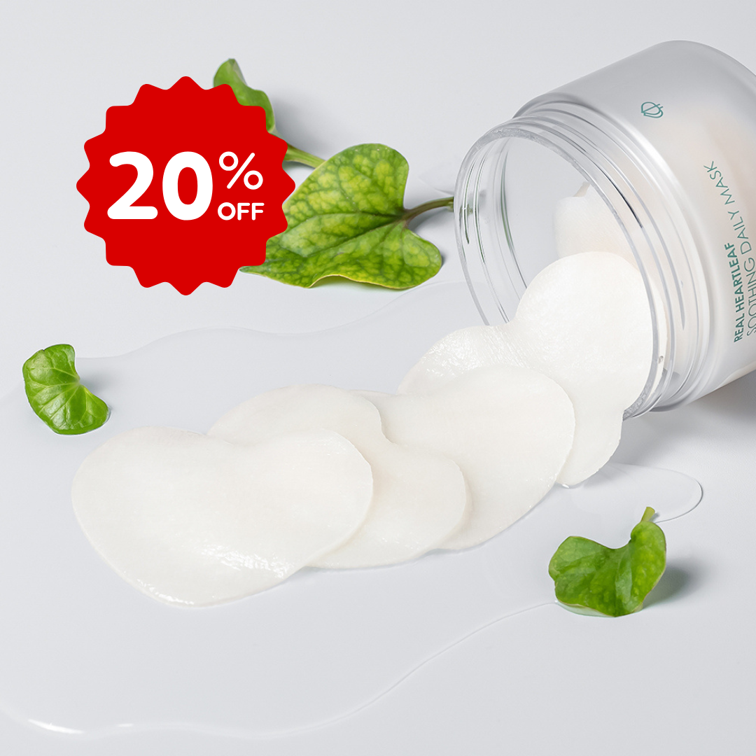 NEOGEN DERMALOGY REAL HEARTLEAF SOOTHING DAILY MASK (40 PADS)