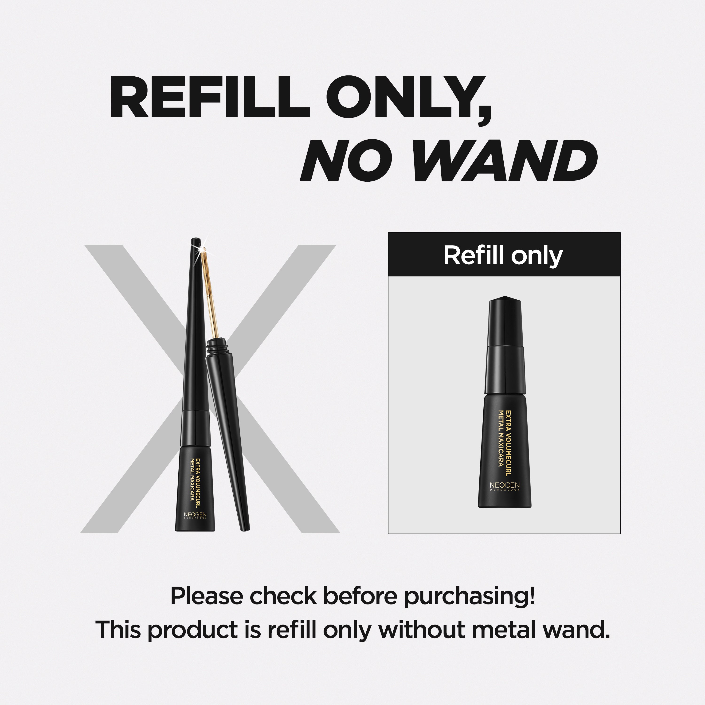 Extra Volume Curl Metal Mascara - BLACK REFILL