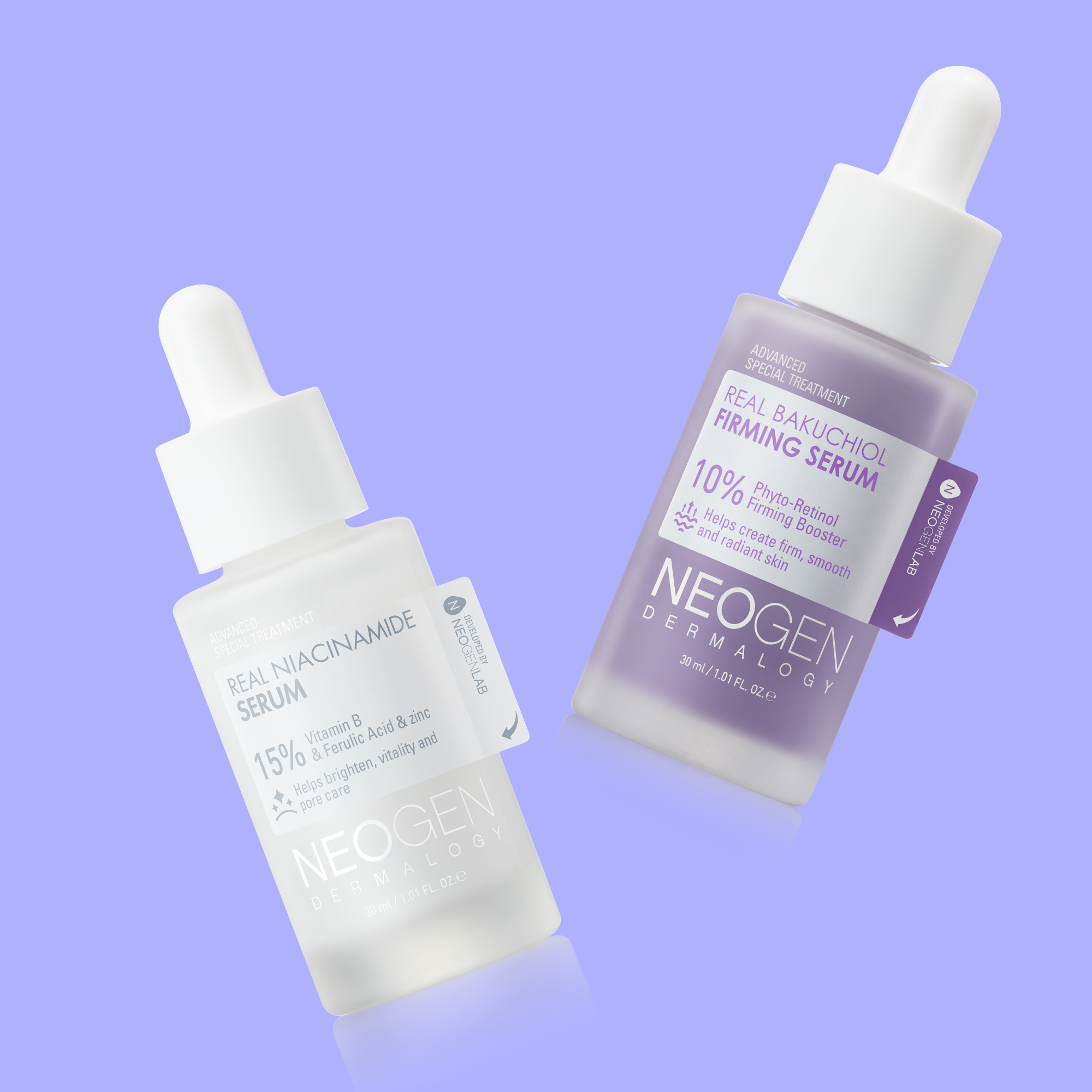 Vegan DAY and NIGHT Serum Set (Real Bakuchiol serum, Real Niacinamide Vegan DAY and NIGHT Serum Set (Real Bakuchiol serum, Real Niacinamide