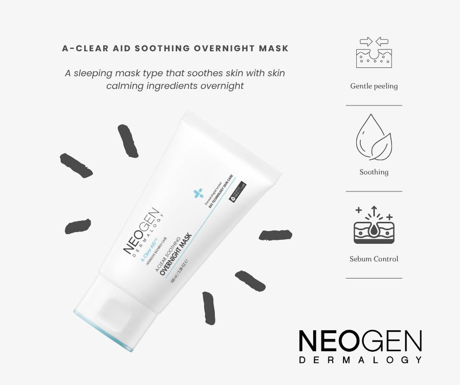 NEOGEN DERMALOGY A-CLEAR AID SOOTHING OVERNIGHT MASK 3.38 oz / 100ml