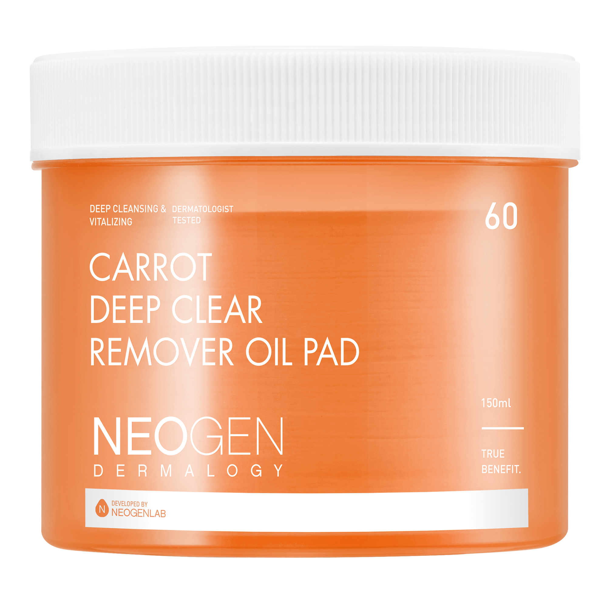 NEOGEN DERMALOGY Carrot Deep Clear Oil Pad 150ml (60 Pads)