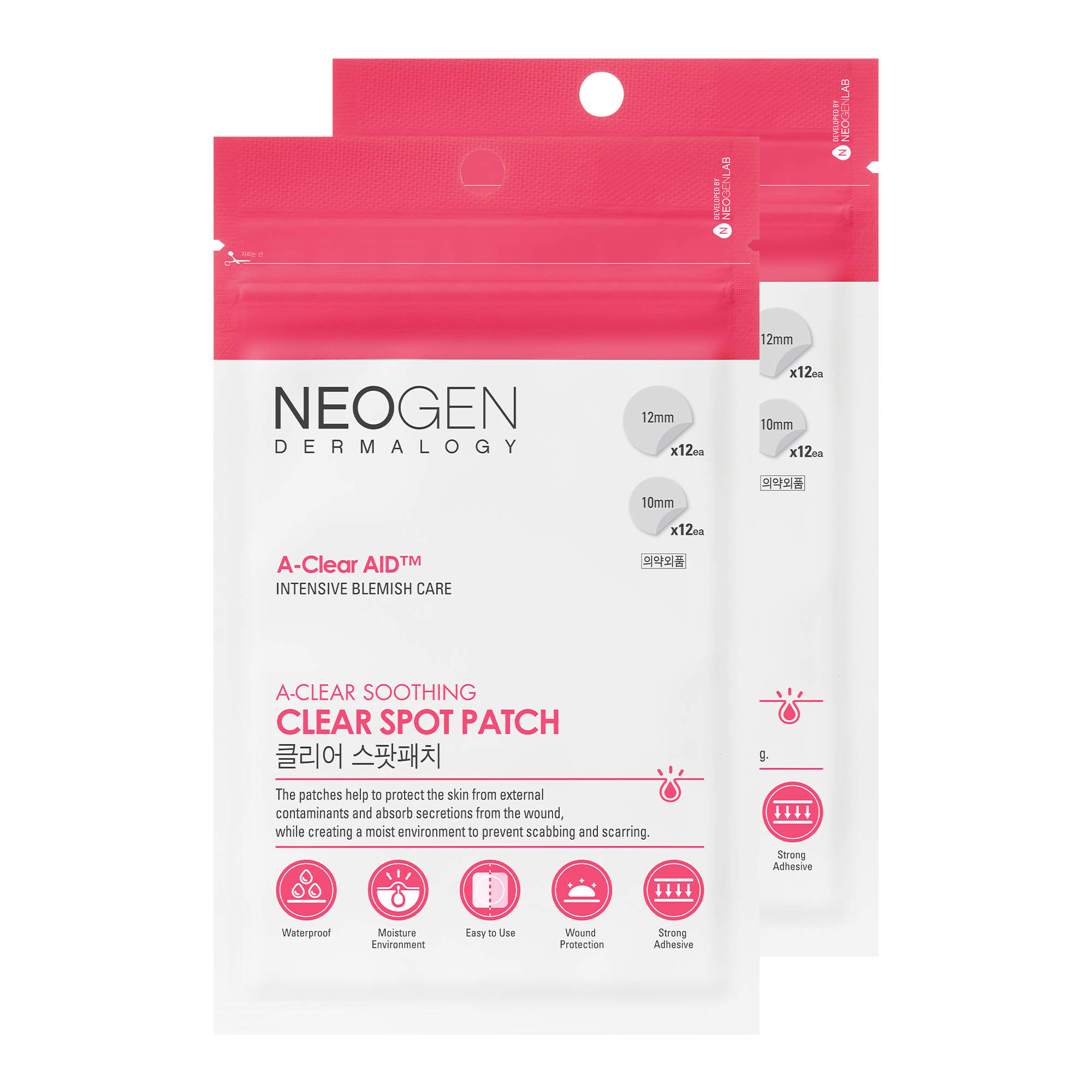 NEOGEN DERMALOGY A-Clear Aid Soothing Spot Patch, 24 Count (2 Packs)