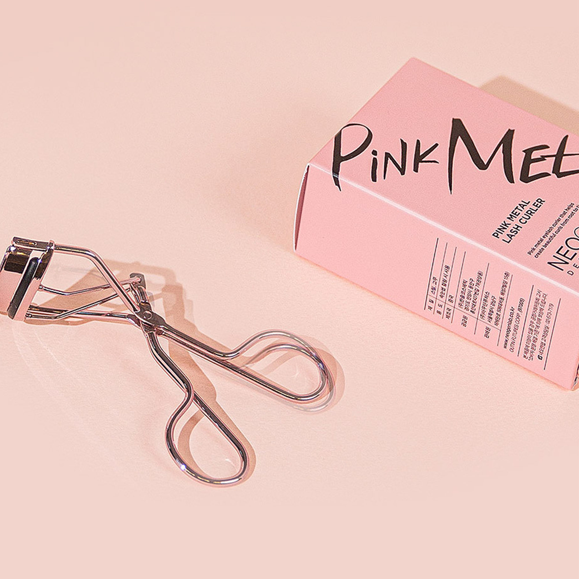 Slim Metal Set (Extra Slim Metal Maxicara Black - 6ml + Pink Metal Eyelash Curler)