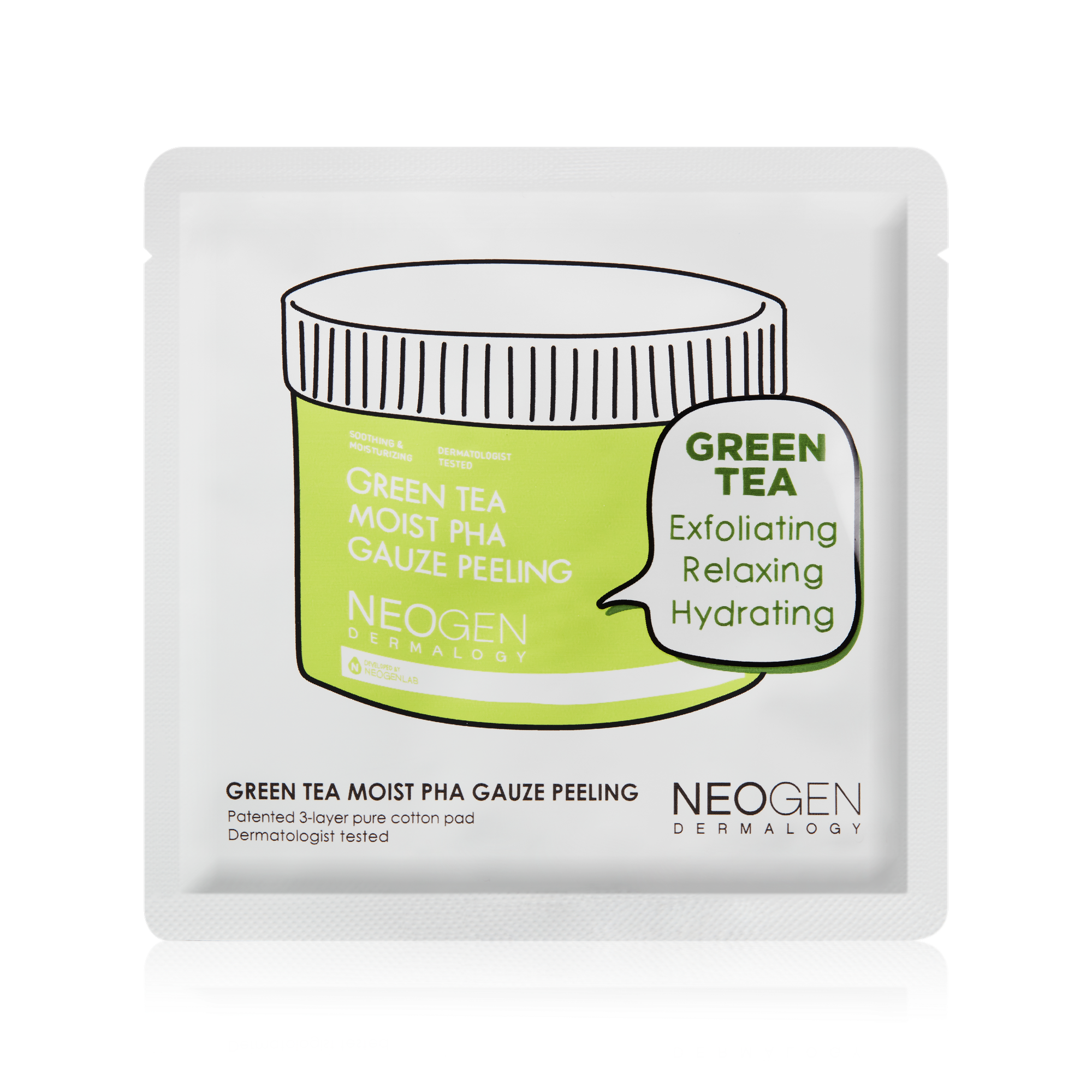 NEOGEN DERMALOGY Green Tea Moist Pha Gauze Peeling (10 Pads)