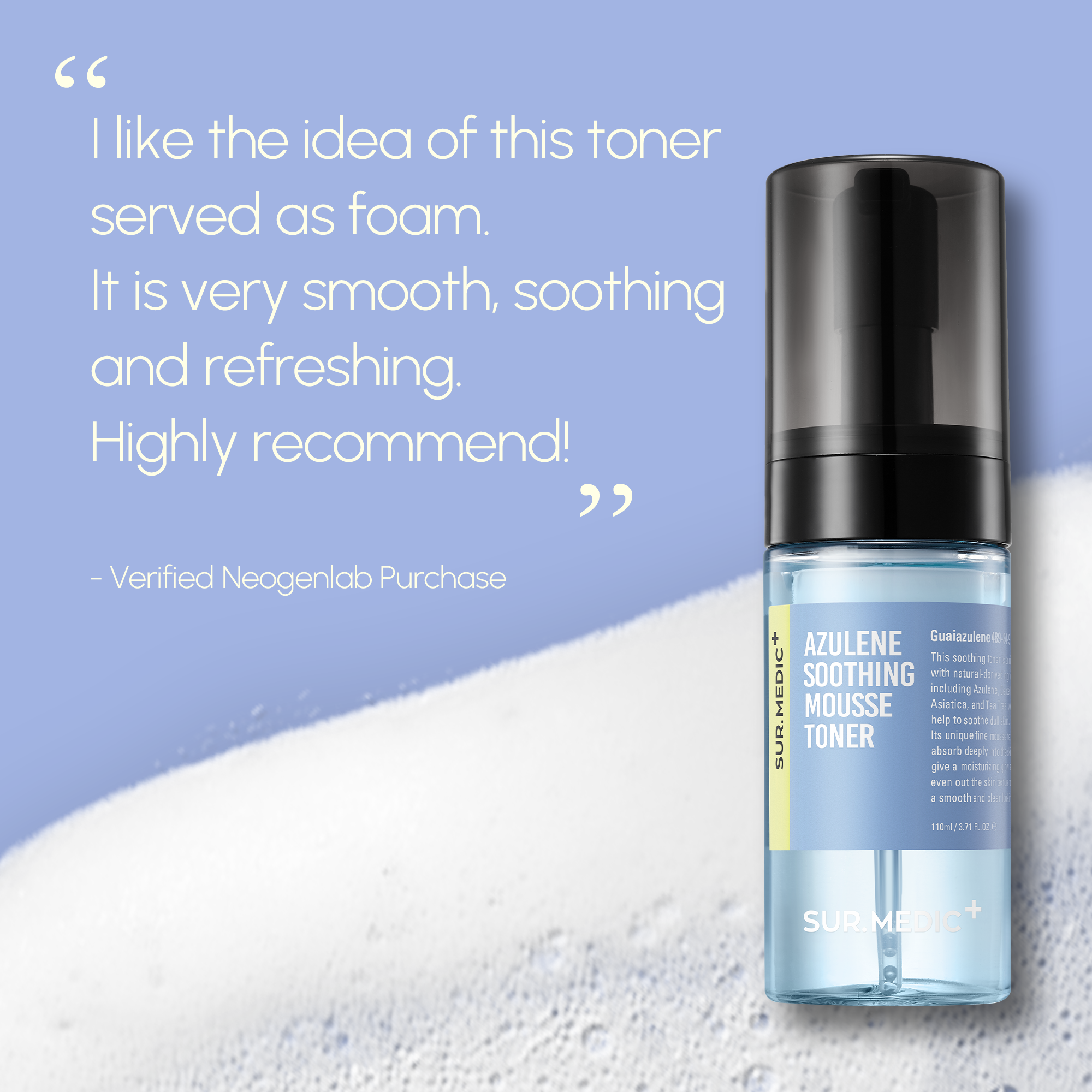 SUR.MEDIC+ AZULENE SOOTHING MOUSSE TONER