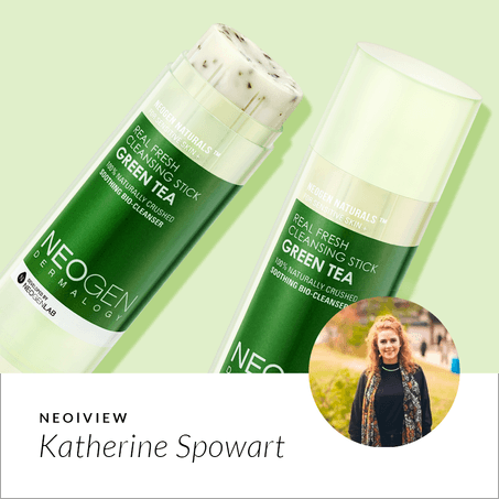 NEO I VIEW <br>Green Tea Real Fresh Cleansing Stick Review by Katherine Spowart - NEOGEN GLOBAL