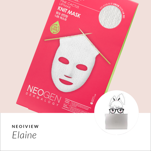 NEO I VIEW<br>Pink Cactus Liftmax Knit Mask Review by Elaine - NEOGEN GLOBAL