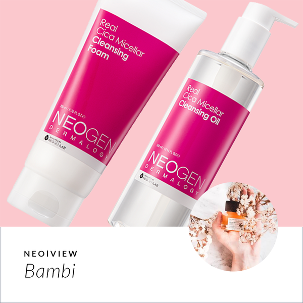 NEO I VIEW<br>Real Cica Micellar Oil & Foam Review by Bambi - NEOGEN GLOBAL