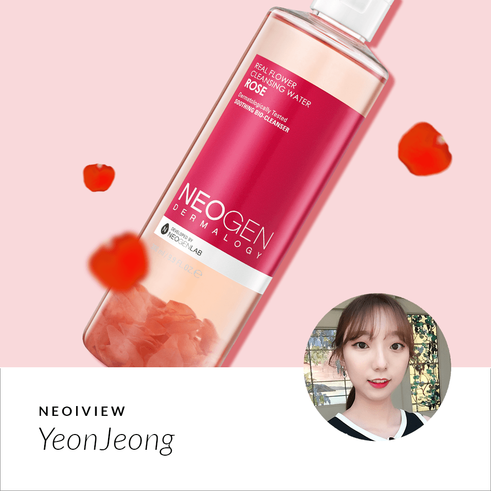 NEO | VIEW<BR> Real Flower Cleansing Water Rose<BR> REVIEW BY Yeonjeong - NEOGEN GLOBAL