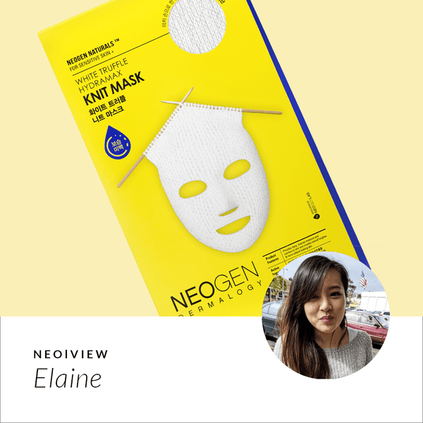 NEO I VIEW<br> White Truffle Hydramax Knit Mask Review by Elaine - NEOGEN GLOBAL