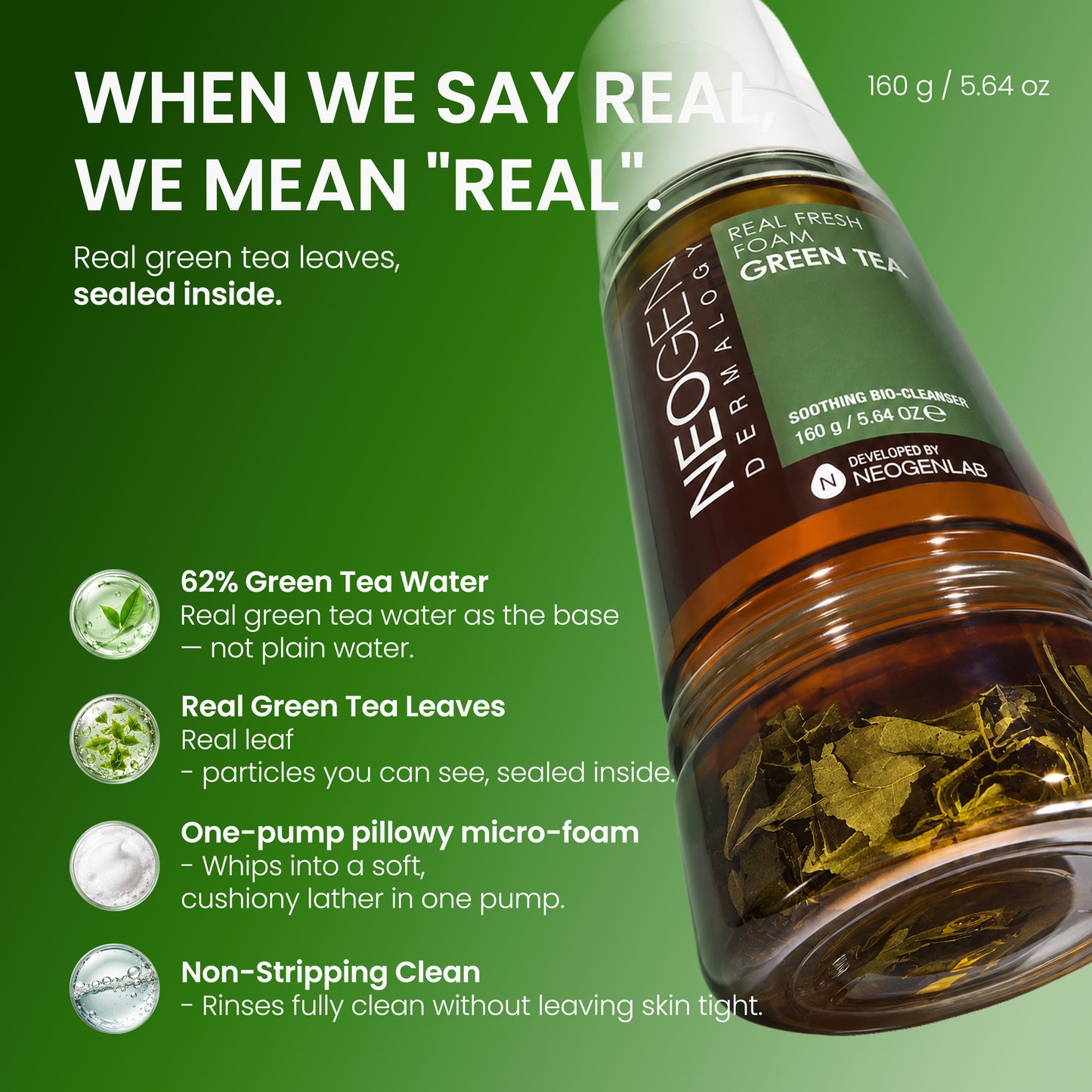 Real Fresh Foam Cleanser Green Tea