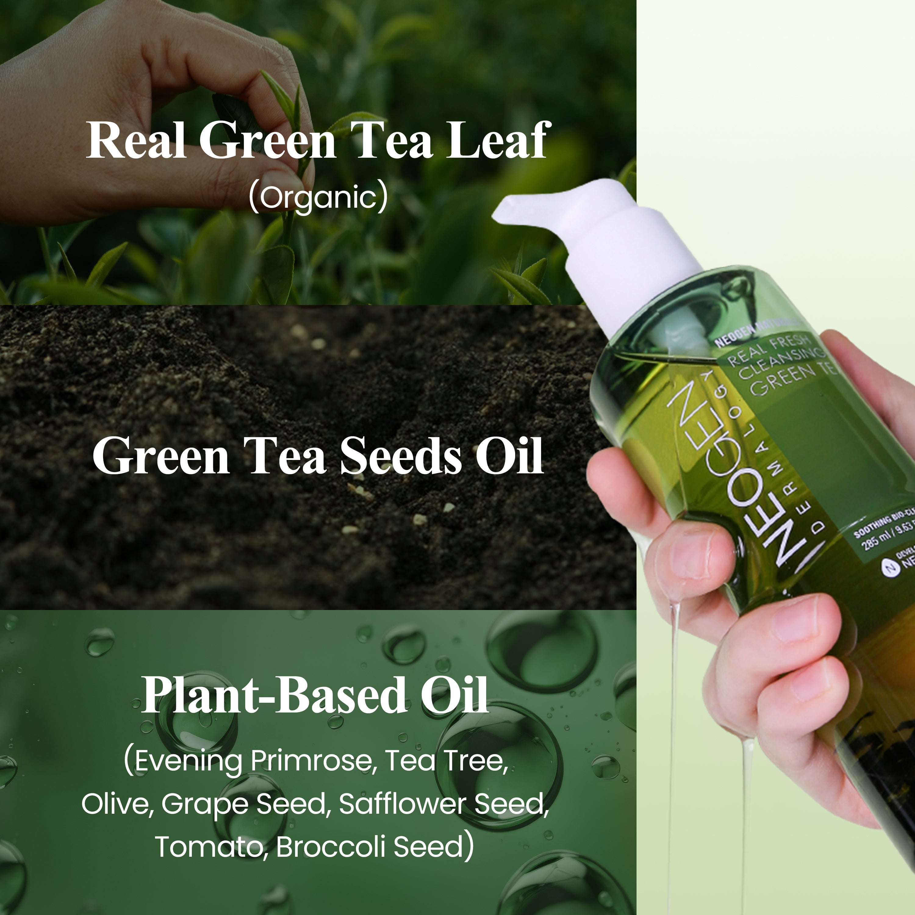 REAL FRESH CLEANSING OIL GREEN TEA