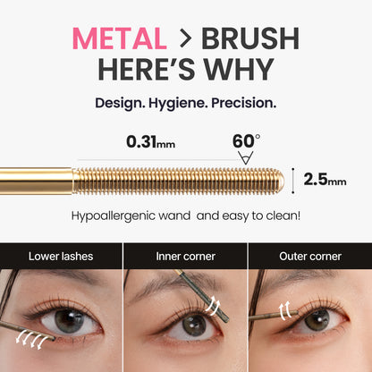 Extra Slim Metal Maxicara Black - 6ml