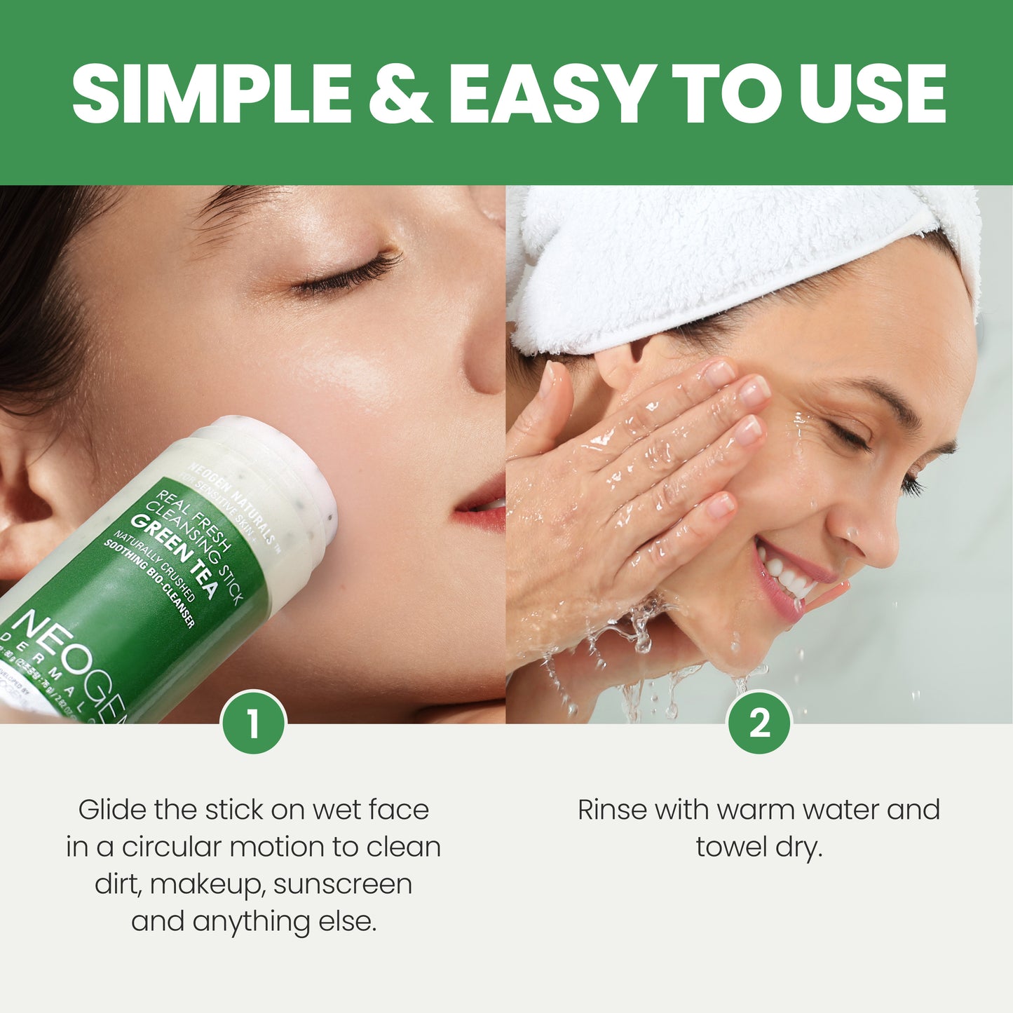 REAL FRESH CLEANSING STICK GREEN TEA