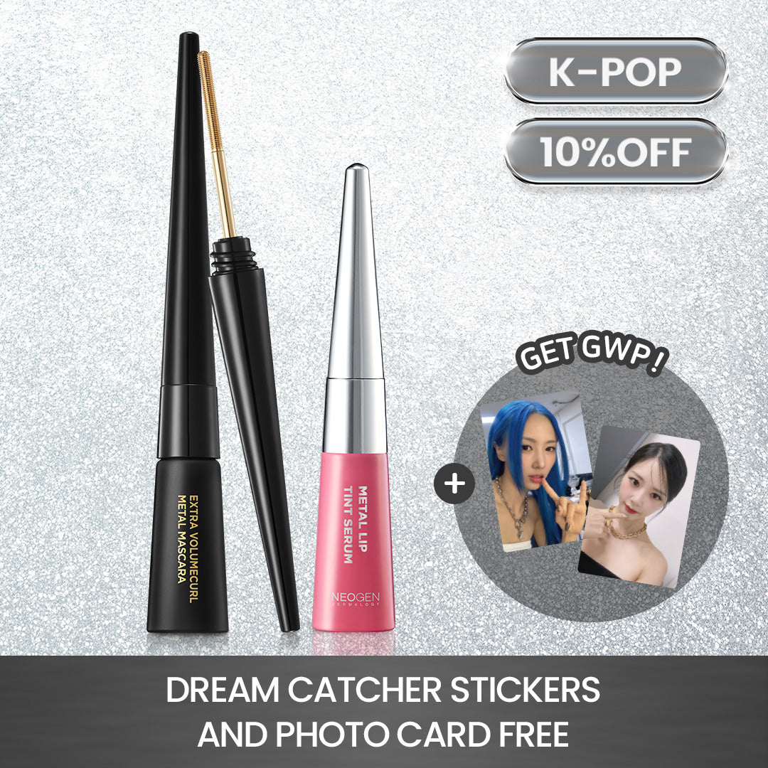 Metal Glow Lip (Mellow Berry + Metal Mascara (Black) 10% OFF + FREE KPOP Dreamcatcher Stickers and Postcards