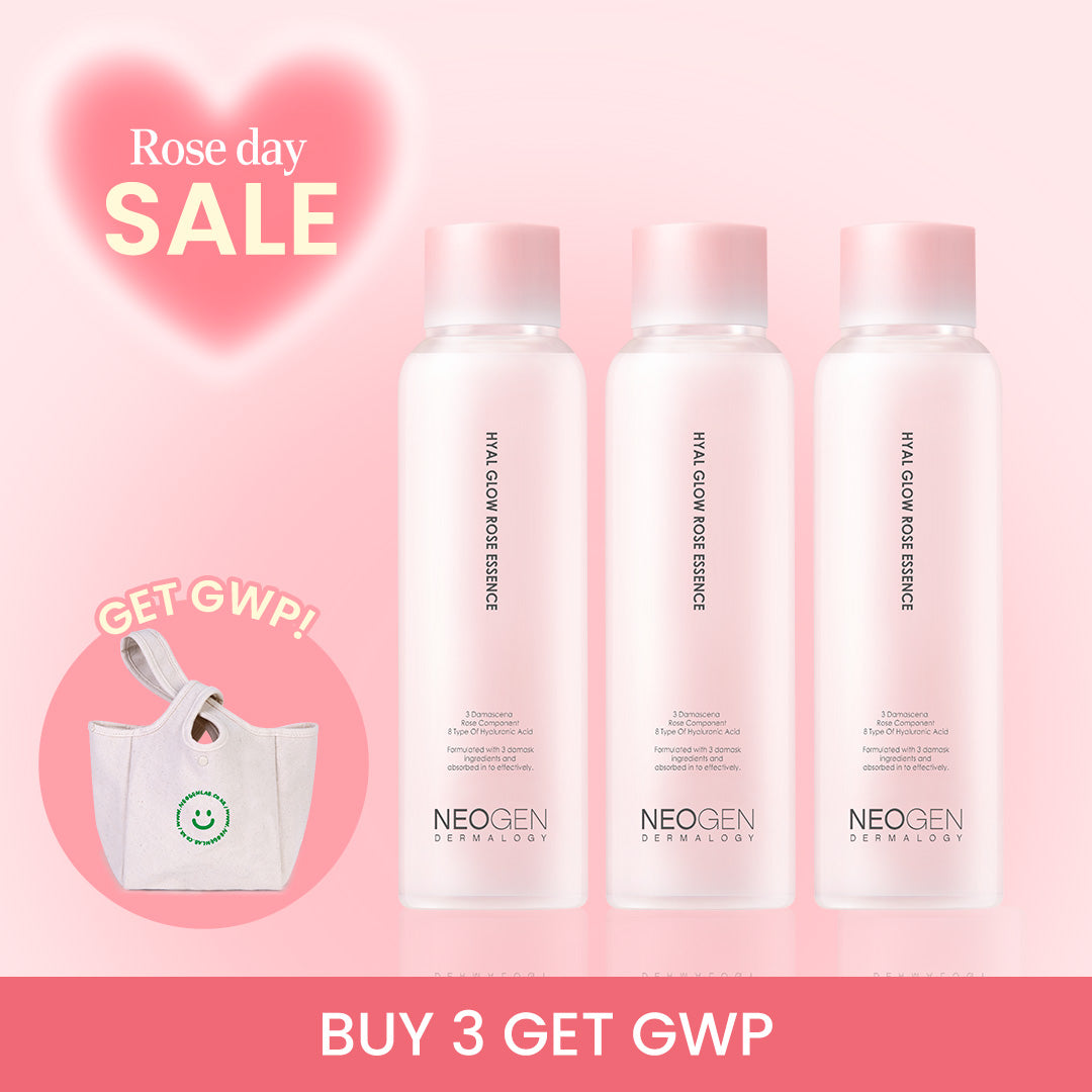 Hyal Glow Rose Essence 1+1+1 and get free gifts