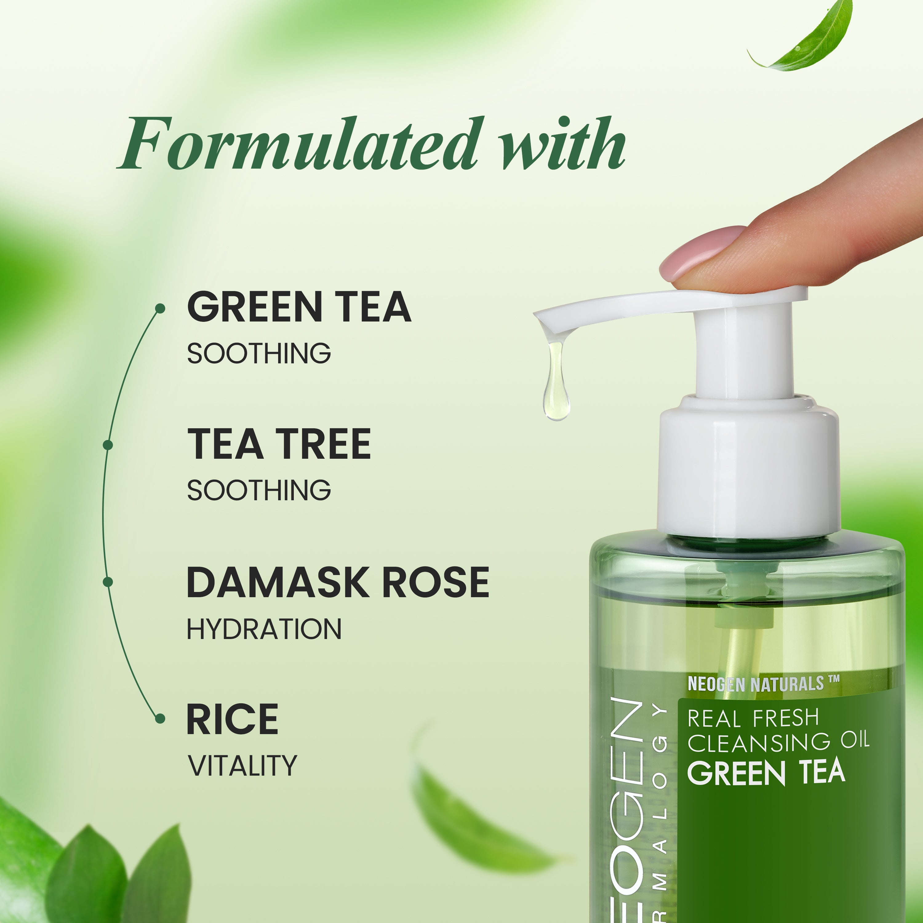 REAL FRESH CLEANSING OIL GREEN TEA