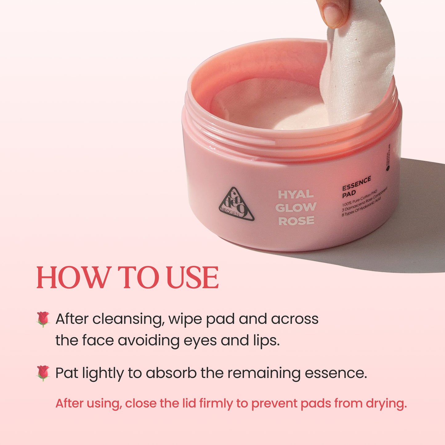 Hyal Glow Rose Essence Pad (70 Pads)