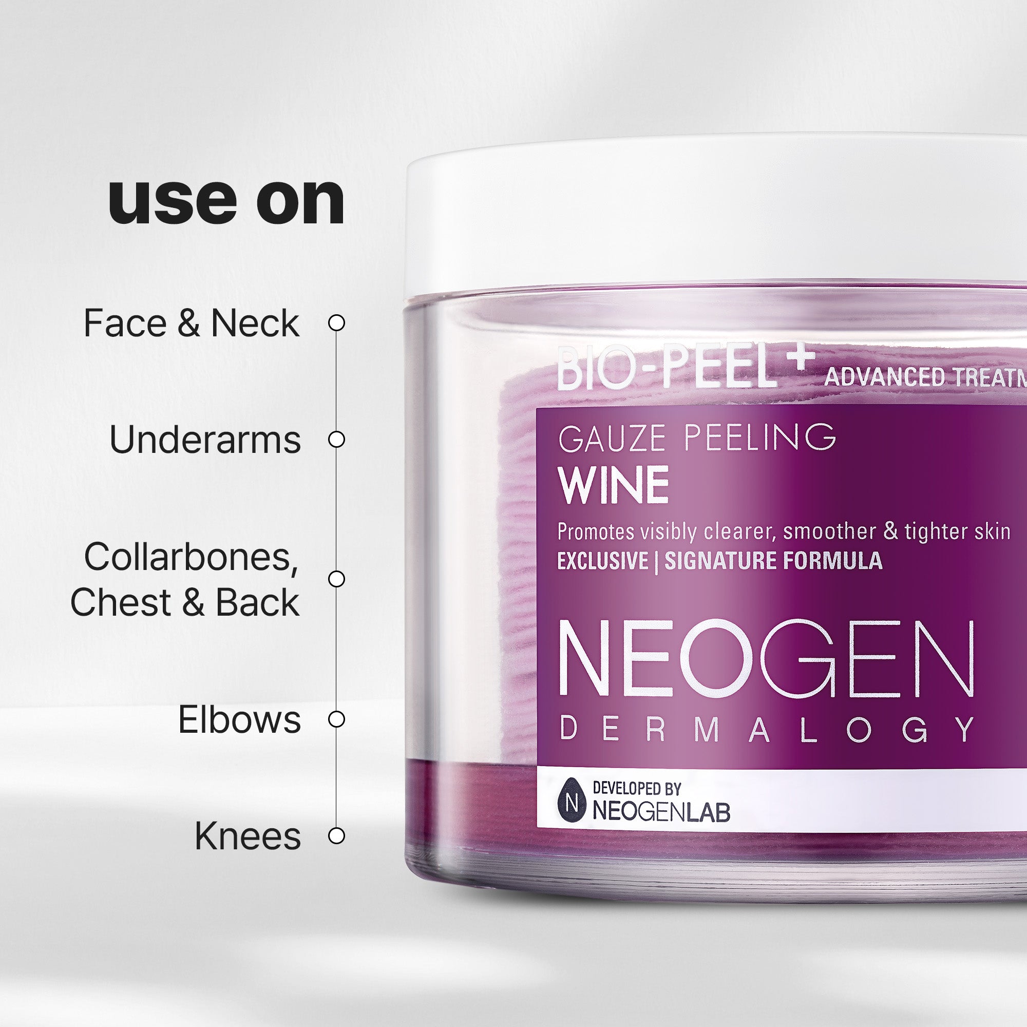 NEOGEN DERMALOGY Bio-Peel Gauze Peeling Wine 6.76 oz / 200ml (30 Pads)