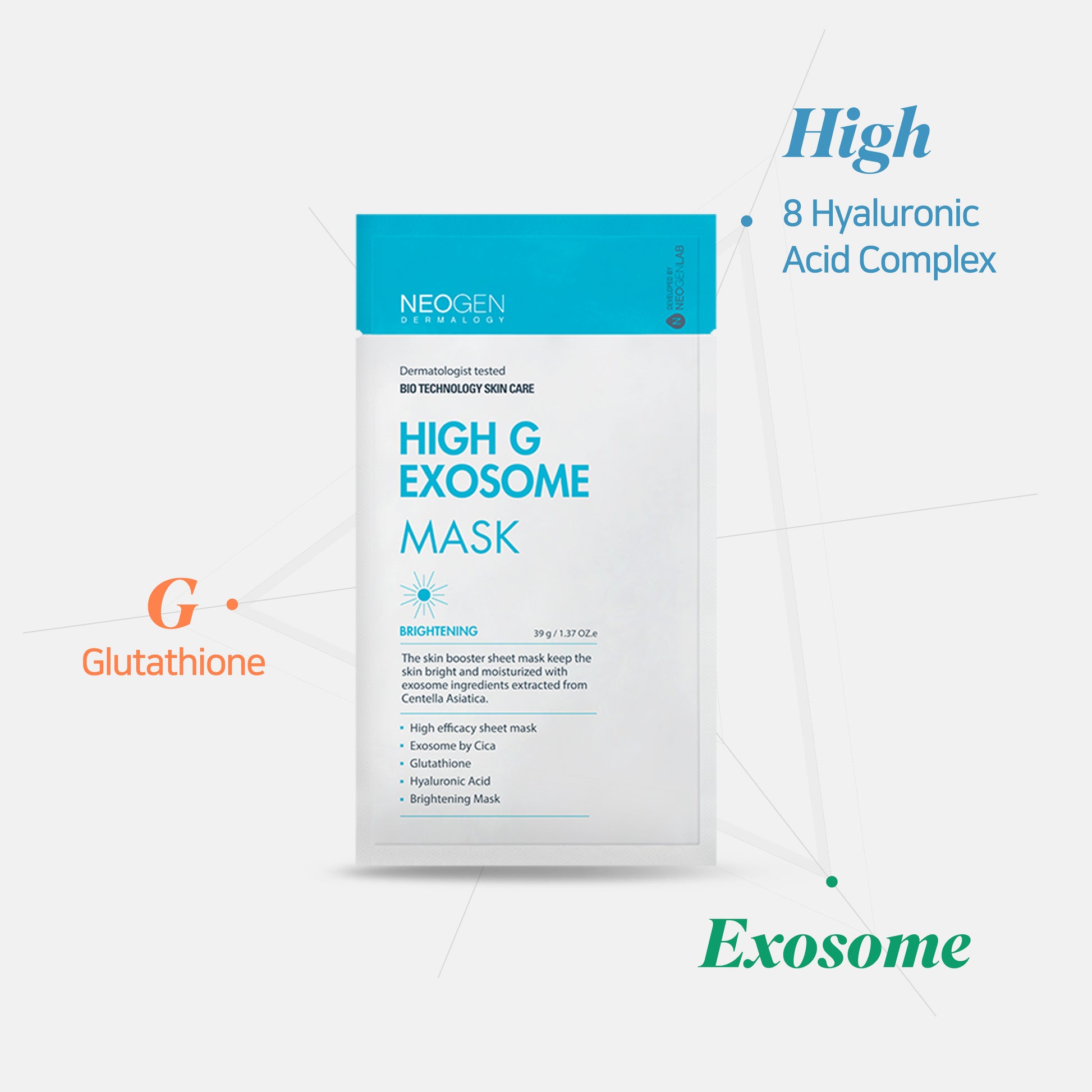 exosome and glutathione face mask High G EXOSOME Mask (39g) 5 sheets