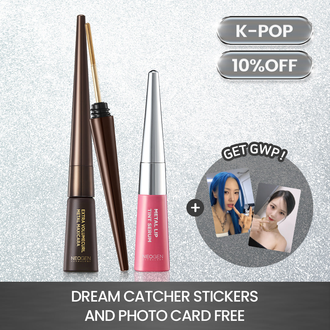 Metal Glow Lip (Mellow Berry) + Metal Mascara (Brown) 10% OFF + FREE  KPOP Dreamcatcher Stickers and Photocards