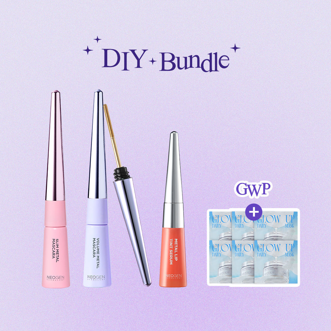 CREATE YOUR METAL LOOK   — Volume + Slim Metal Mascara + Muted Coral