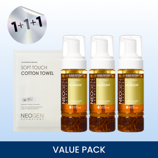 Real Fresh Foam Heartleaf 160g 1+1+1 (SAVE 4% AND GET FREE GIFTS)