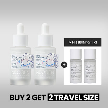 [SHUYA X NEOGEN] Real Niacinamide 15% Serum (Buy 2 get 2 mini serum)