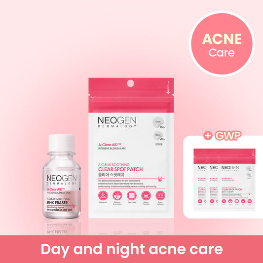 [ACNE CARE- Day and night care] Acne patch (1 pack) + Pink Eraser with FREE Acne Patches 3 Packs