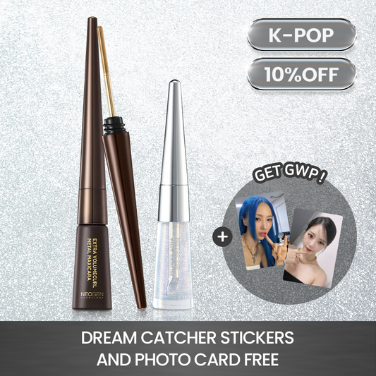 Metal Glow Lip (Milky Way) + Metal Mascara (Brown) 10% OFF+ FREE  KPOP Dreamcatcher Stickers and Photocards