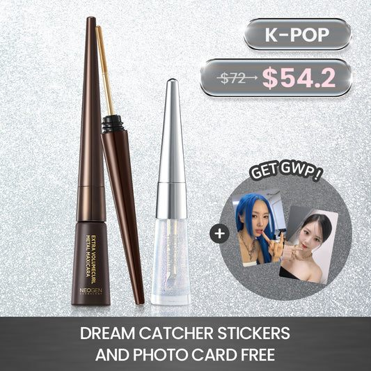 Metal Glow Lip (Milky Way) + Metal Mascara (Brown) + FREE  KPOP Dreamcatcher Stickers and Photocards