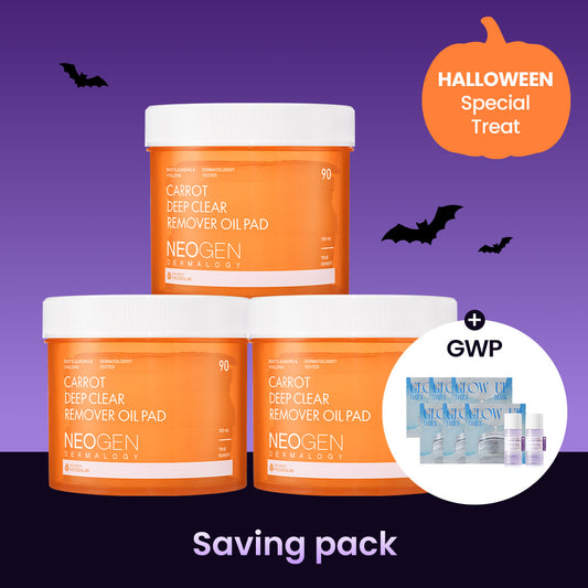 [HALLOWEEN SPECIAL] Buy 3 Carrot Pads and get FREE 6 niacinamide pads + 2 bakuchiol serum travel size