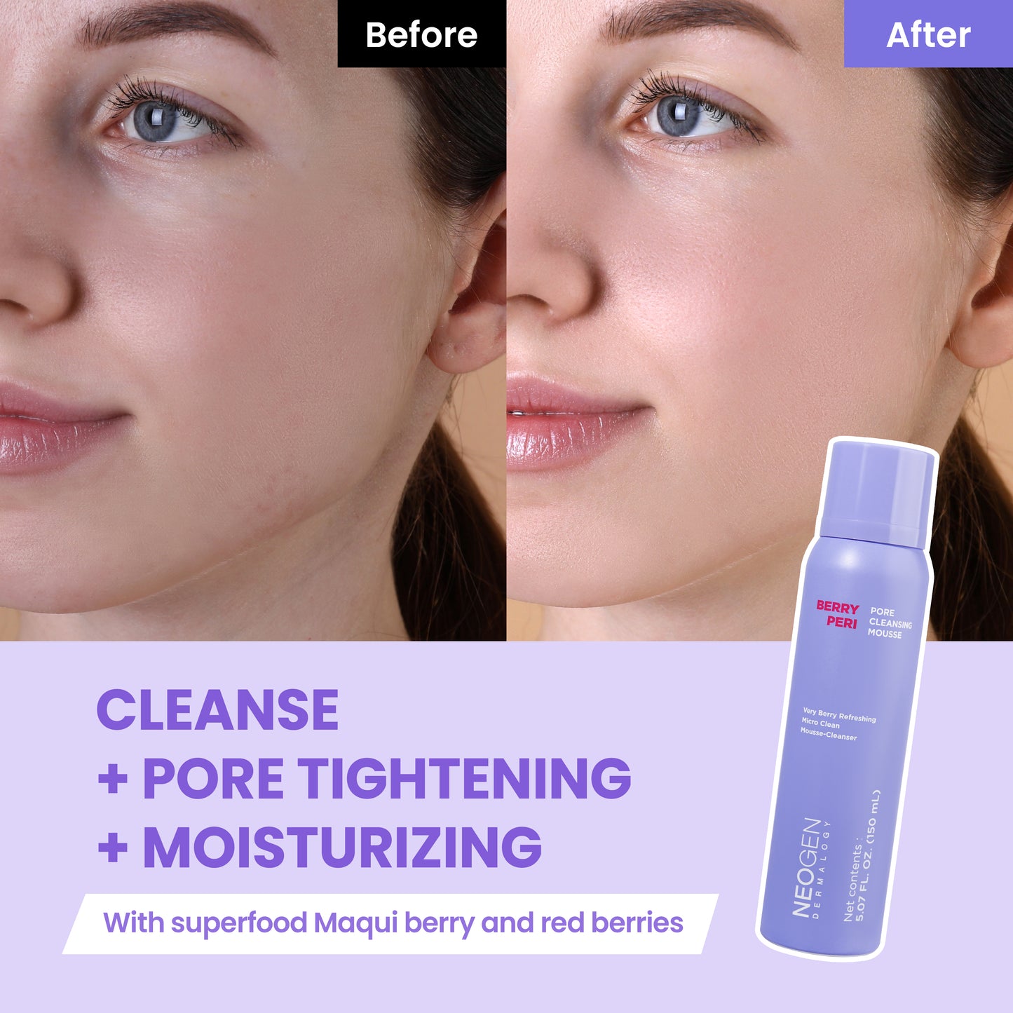 [Value Set] Berryperi Pore Cleansing Mousse + Hyal Glow Rose Essence Pad