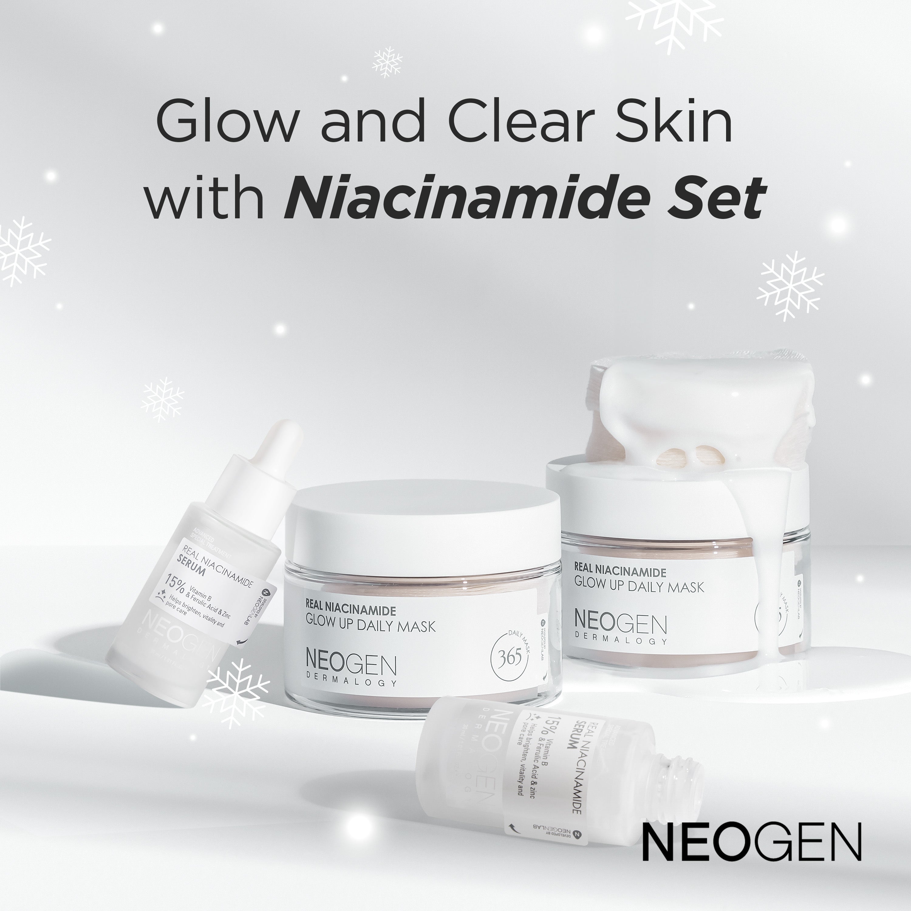 [Value Set] GLOW : Real Niacinamide 15% Serum + REAL Niacinamide Glow Up Daily Mask