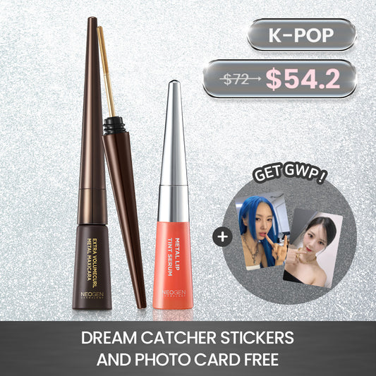 Metal Glow Lip (Muted Coral) + Metal Mascara (Brown) + FREE KPOP Dreamcatcher Stickers and Postcards