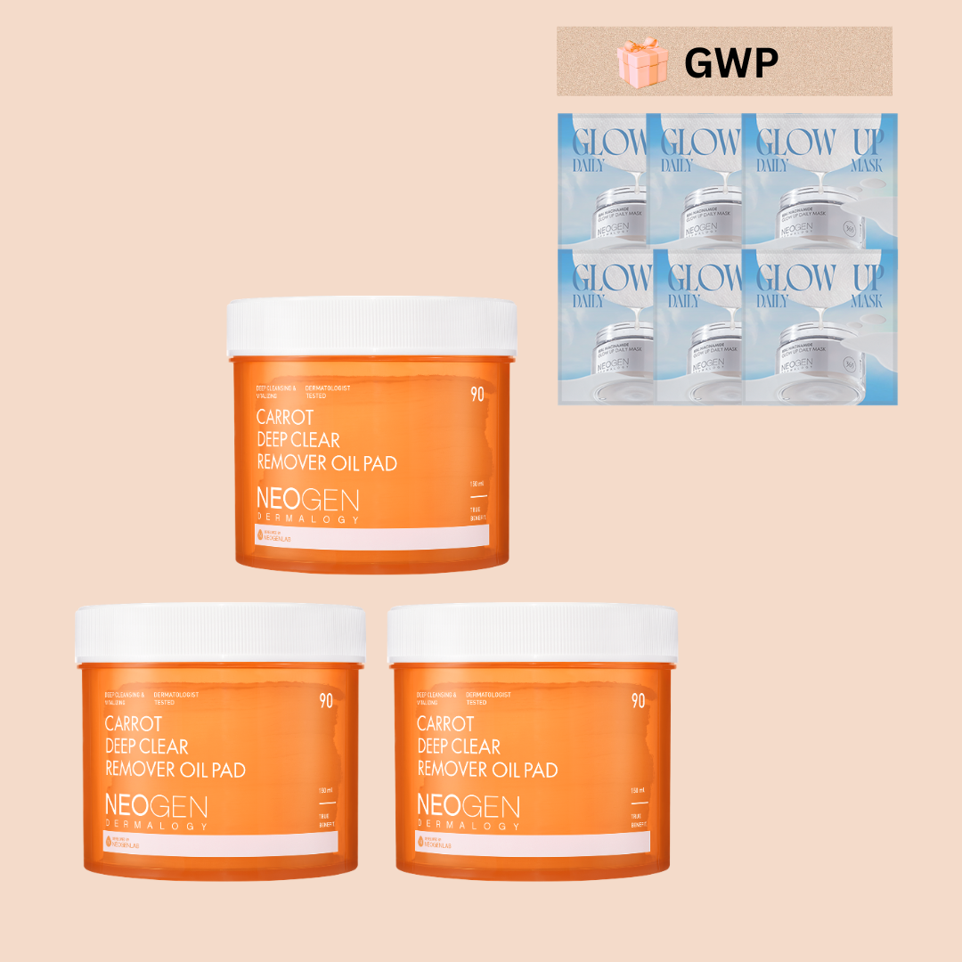 BUY 3 CARROT DEEP CLEAR OIL PAD (60 PADS) + Free 6 niacinamide pads