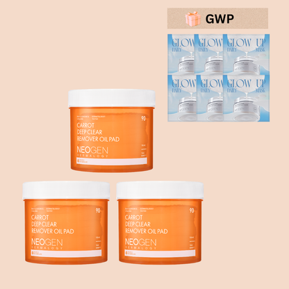 BUY 3 CARROT DEEP CLEAR OIL PAD (60 PADS) + Free 6 niacinamide pads