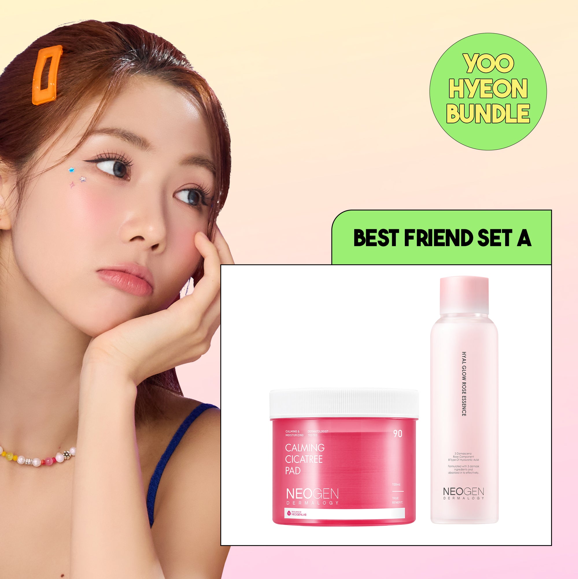 [Value Set] Calming Cica Tree Pad + Hyal Glow Rose Essence