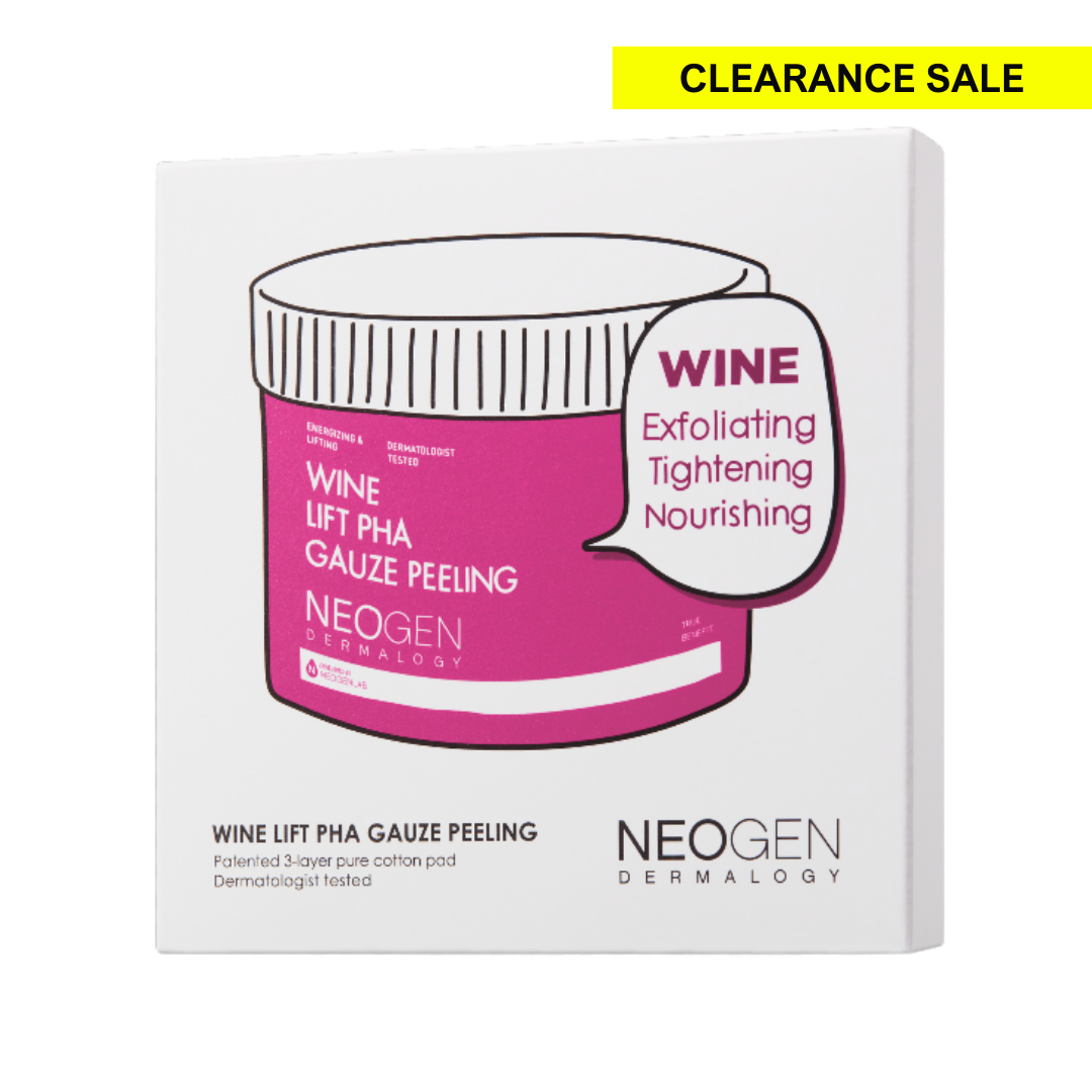 (CLEARANCE) NEOGEN DERMALOGY Wine Lift PHA Gauze Peeling (10 Pads)