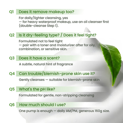 Real Fresh Foam Cleanser Green Tea