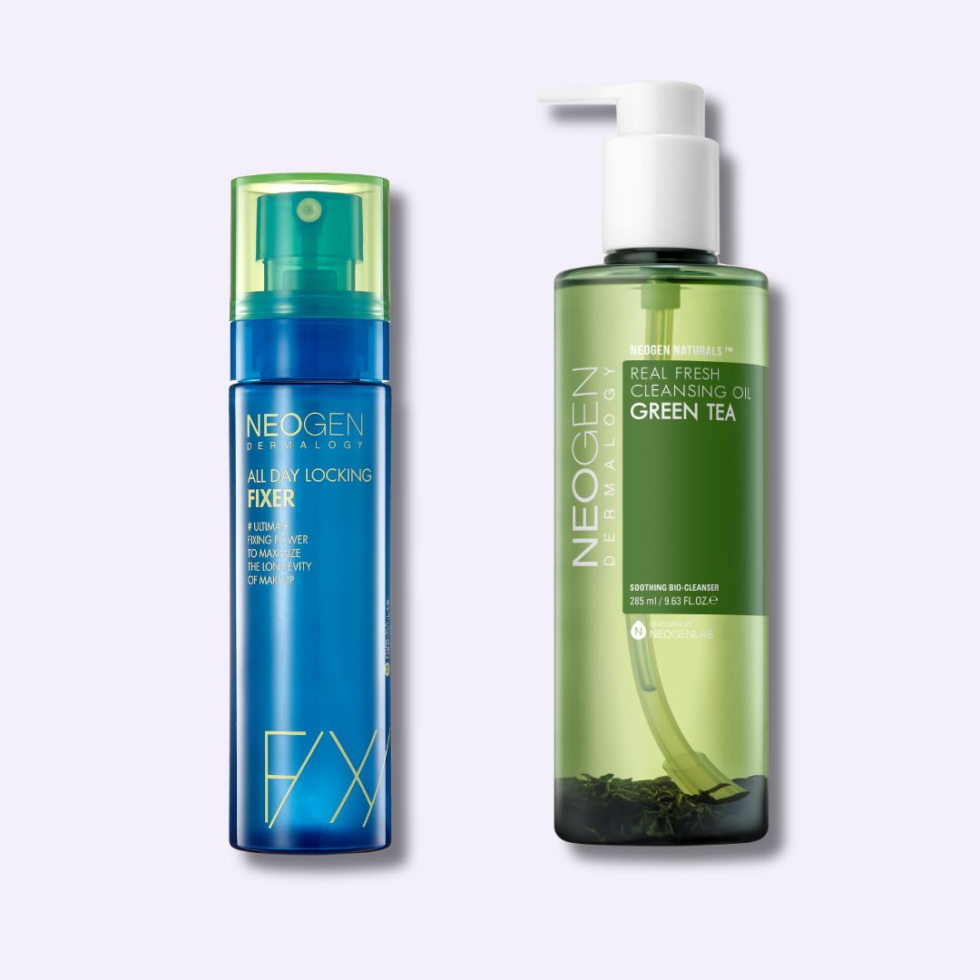 MAKEUP SPECIAL — All Day Locking Fixer + Real Fresh Cleansing Oil Green Tea (10% off)