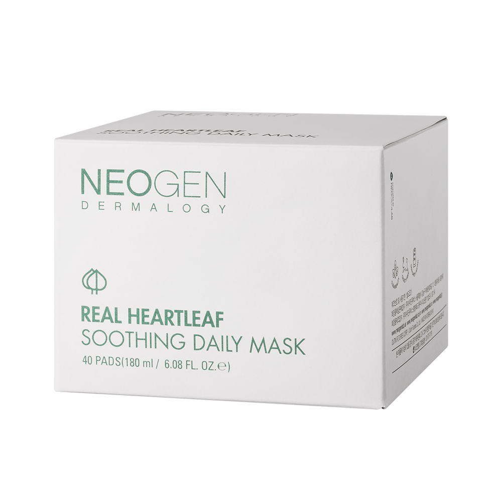 NEOGEN DERMALOGY REAL HEARTLEAF SOOTHING DAILY MASK / 180ml (40 PADS)