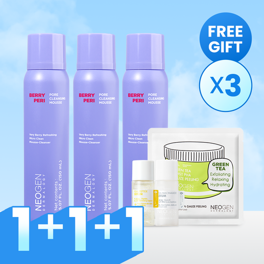 BERRYPERI PORE CLEANSING MOUSSE 1+1+1 (+Free gifts) 35% OFF