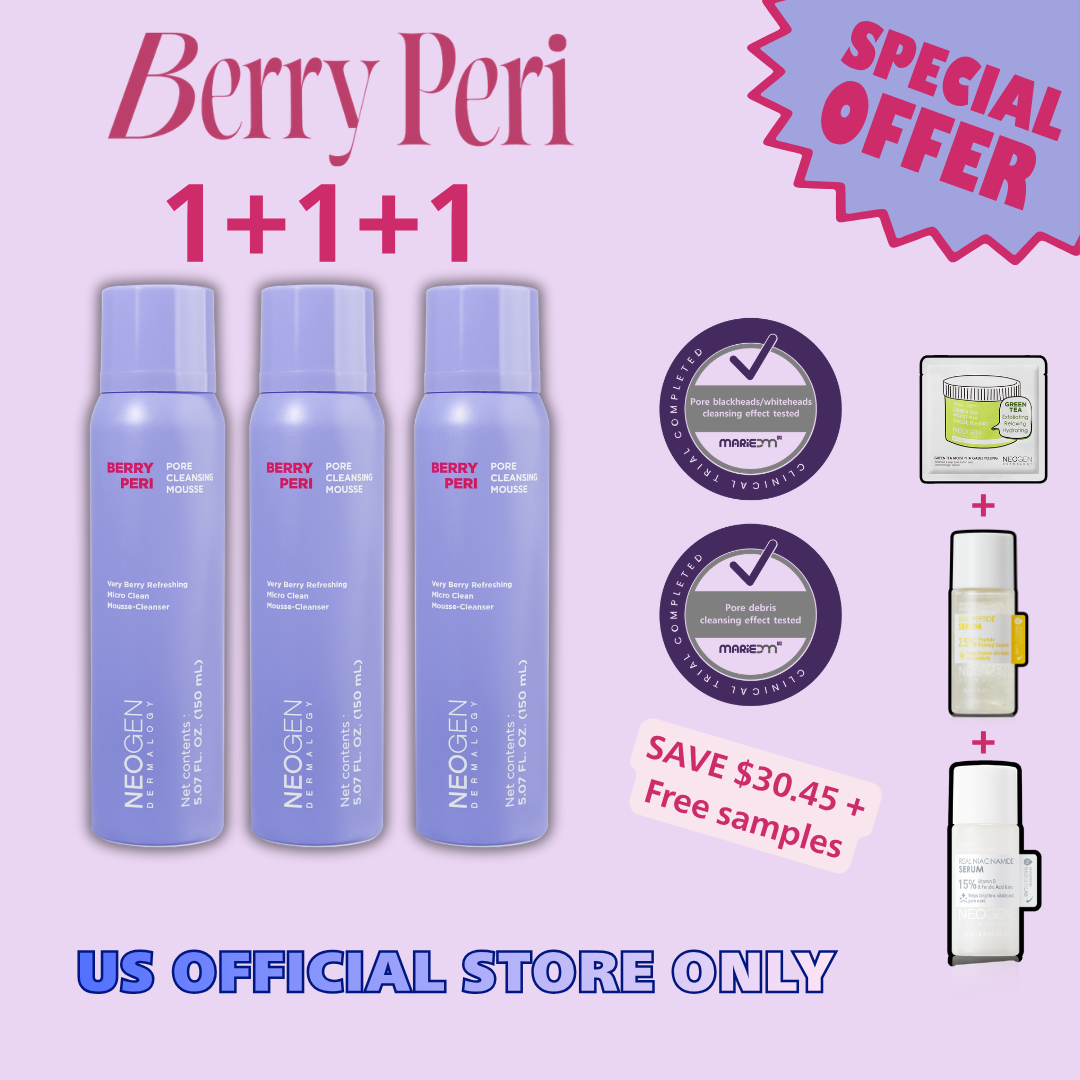 BERRYPERI PORE CLEANSING MOUSSE 1+1+1 (+Free gifts) 35% OFF
