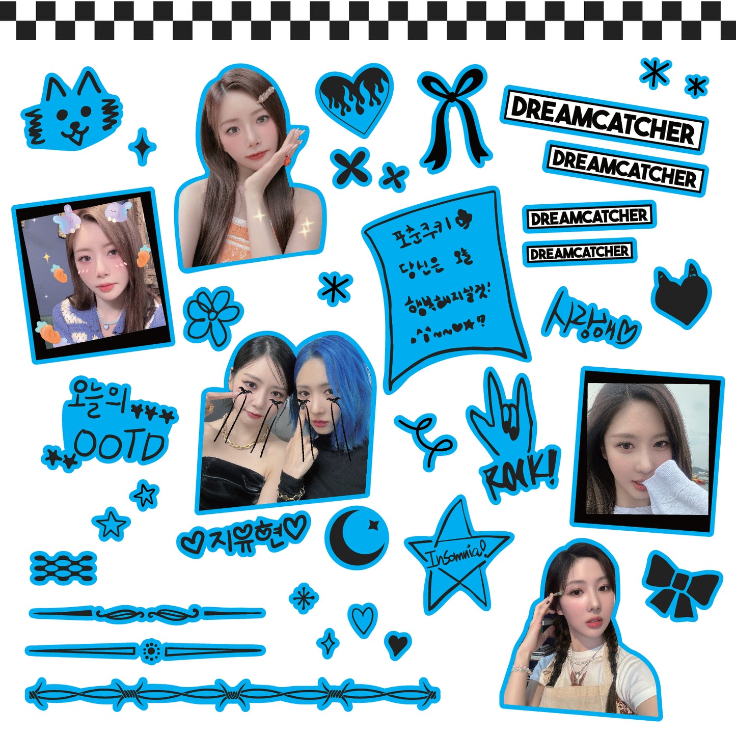 NEOGEN X DREAMCATCHER JI U HYEON STICKER A (black)
