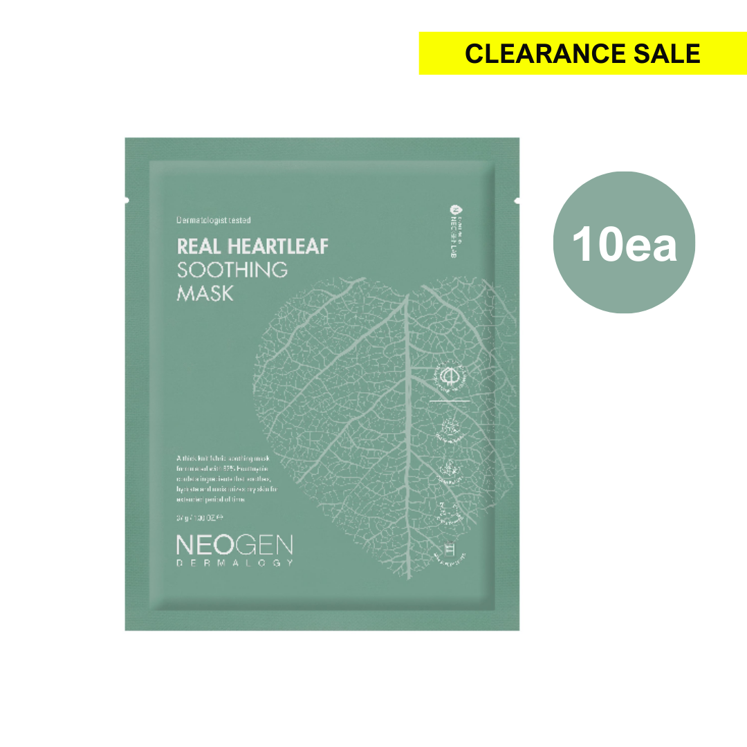 (CLEARANCE) NEOGEN DERMALOGY Real Heartleaf Soothing Mask (37g) 10ea