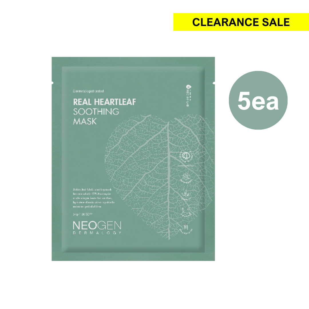 (CLEARANCE) NEOGEN DERMALOGY Real Heartleaf Soothing Mask (37g) 5ea